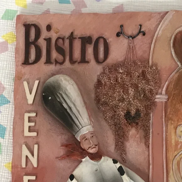 Bistro Venezia Decoration Wall Art Sz 4.5X6 - Picture 2 of 8
